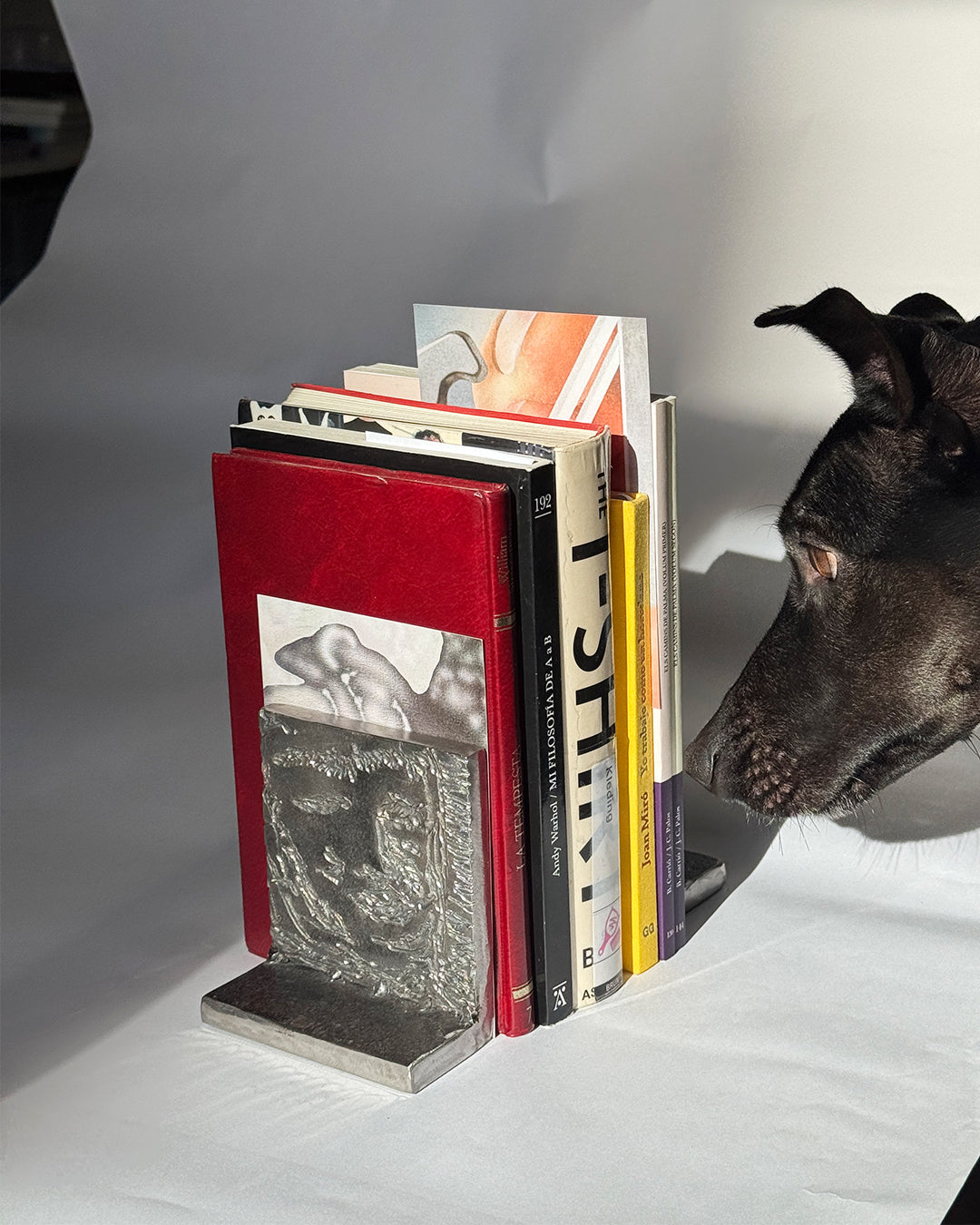 Aguanta llibres retrat